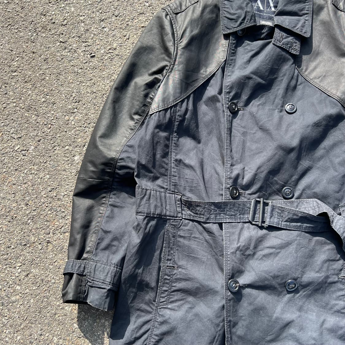 아르마니 익스체인지 코팅 트림 트렌치 코트 상품이미지4