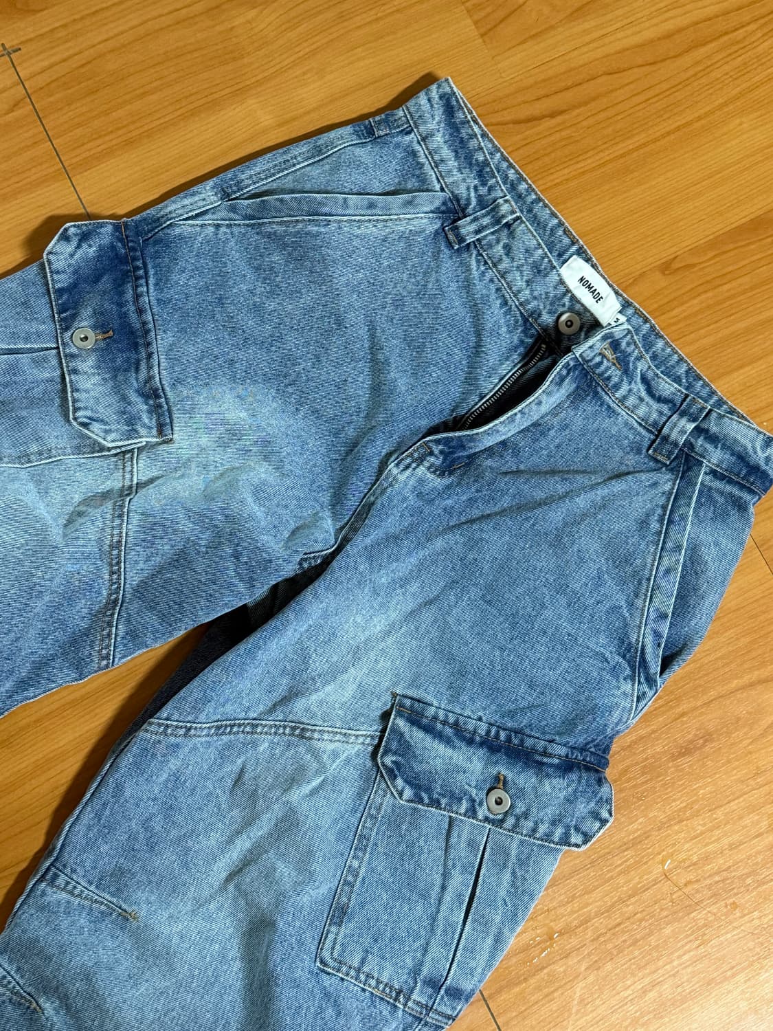베이그 카고데님 팬츠 상품이미지3