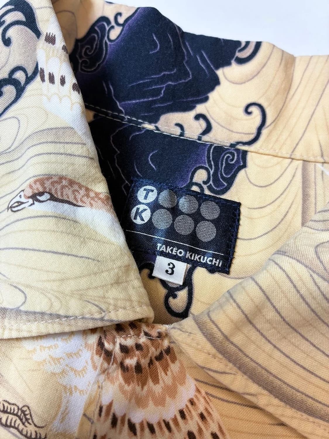 타케오 키쿠치 00's 재팬 에스닉 패턴 반팔 셔츠 PN8861 상품이미지5