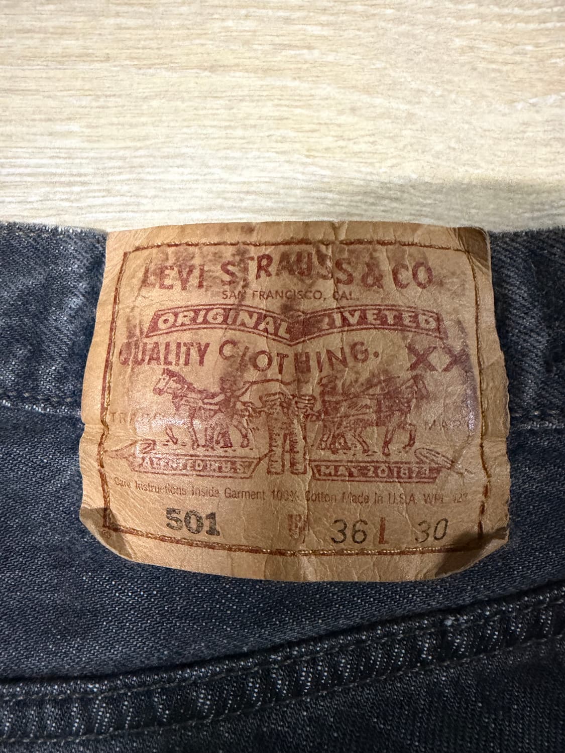 90's usa 리바이스 501 블랙  상품이미지4