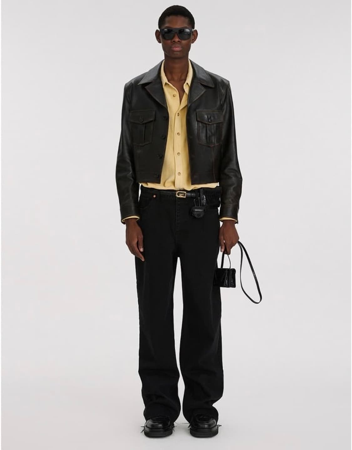 렉토 22FW 밀리터리 레더 자켓 상품이미지5