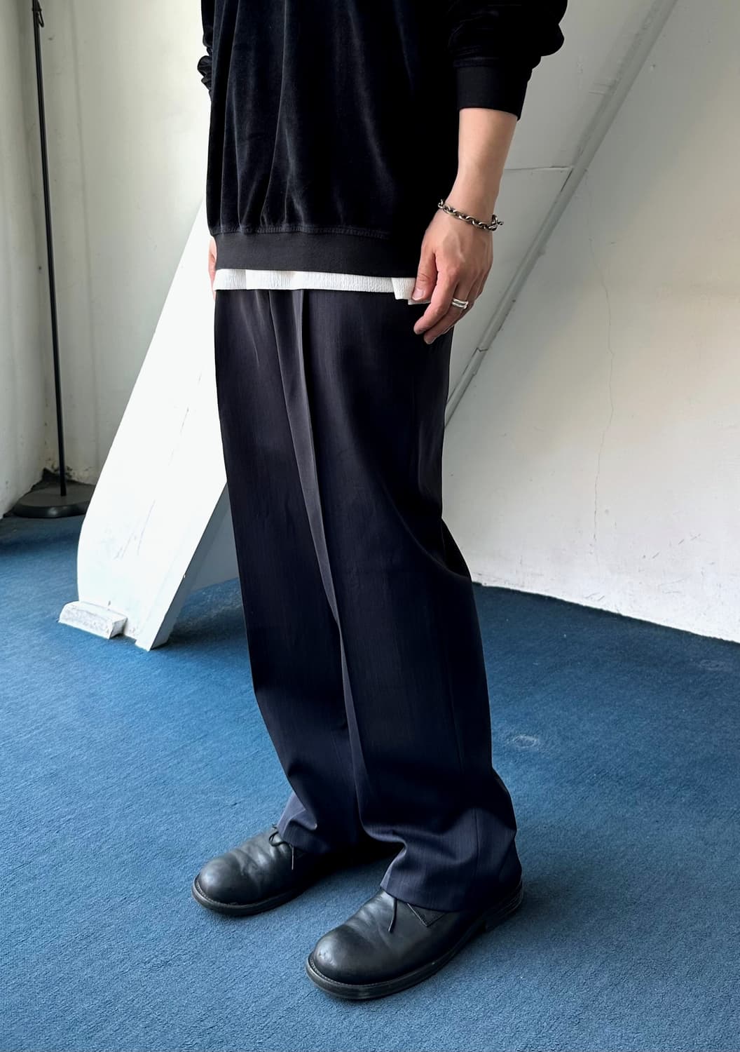  2 pleats multi stripe patterned trouser 상품이미지7