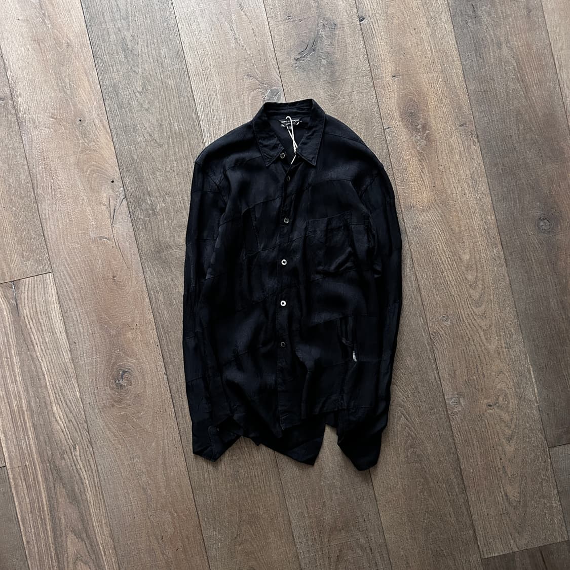 Cutoff Patchwork Asymmetry Shirts 상품이미지1
