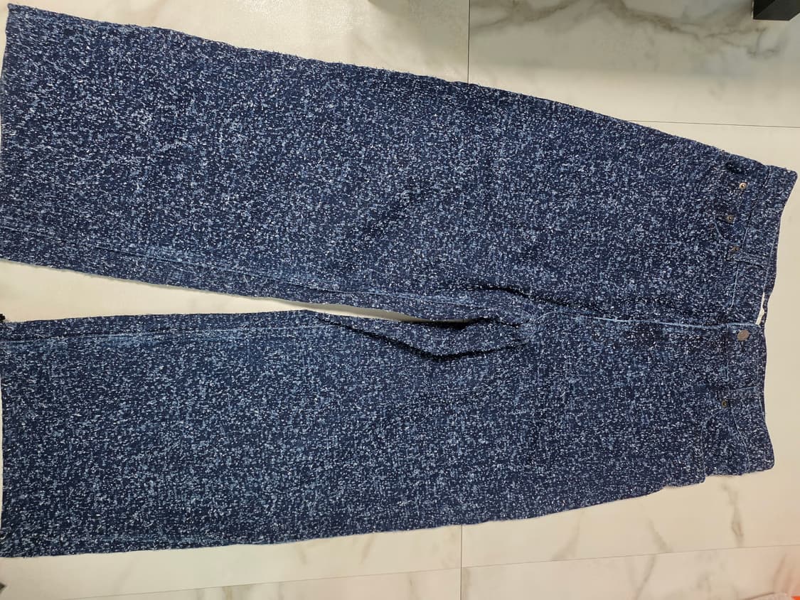 H&M STUDIO 2025 S/S Speckled Denim Trous 상품이미지1