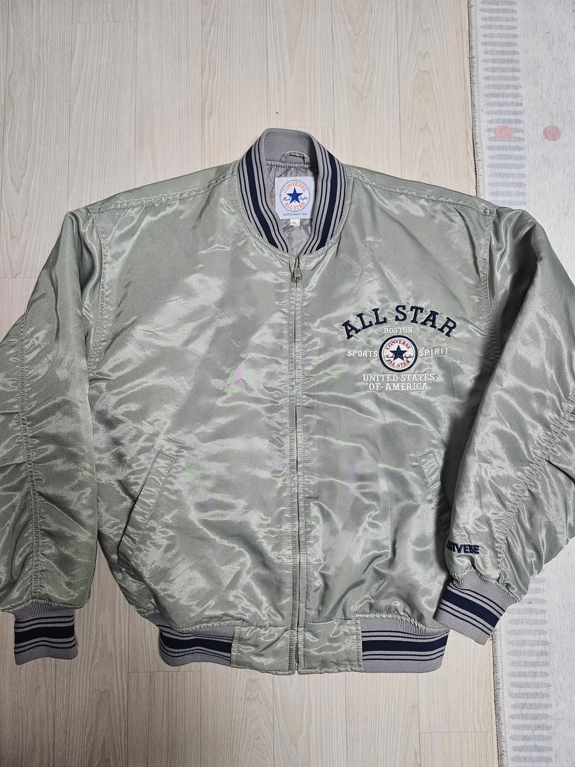 90s 컨버스 올스타 실버그레이 봄버 자켓 상품이미지1