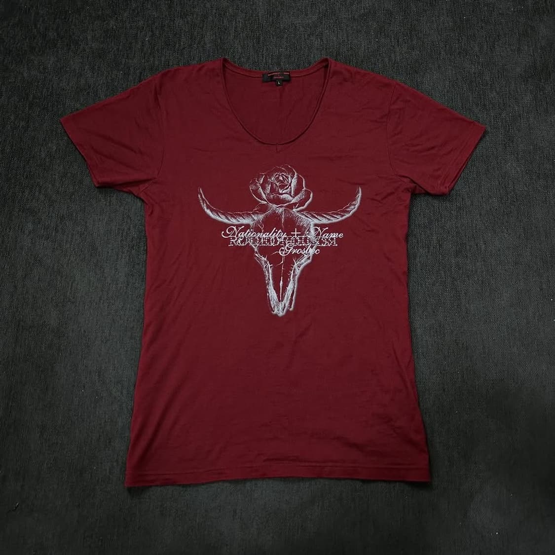 red wine bull printing short 상품이미지5