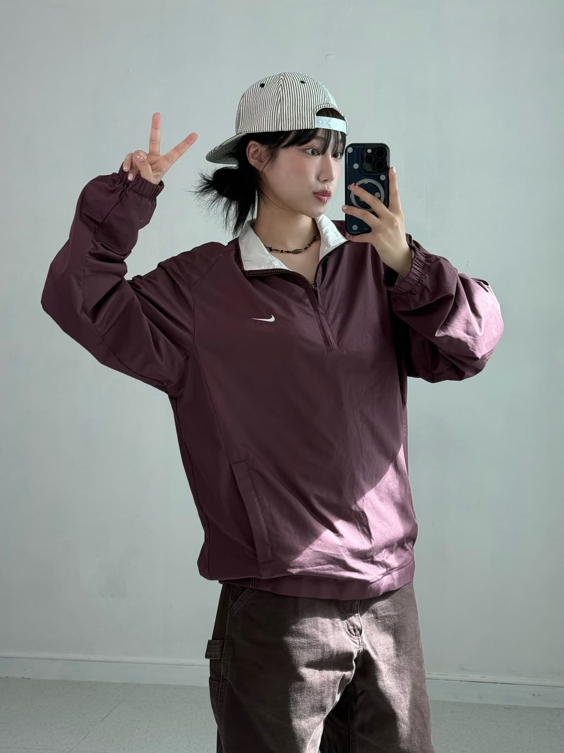 나이키 버건디 반집업 상품이미지2