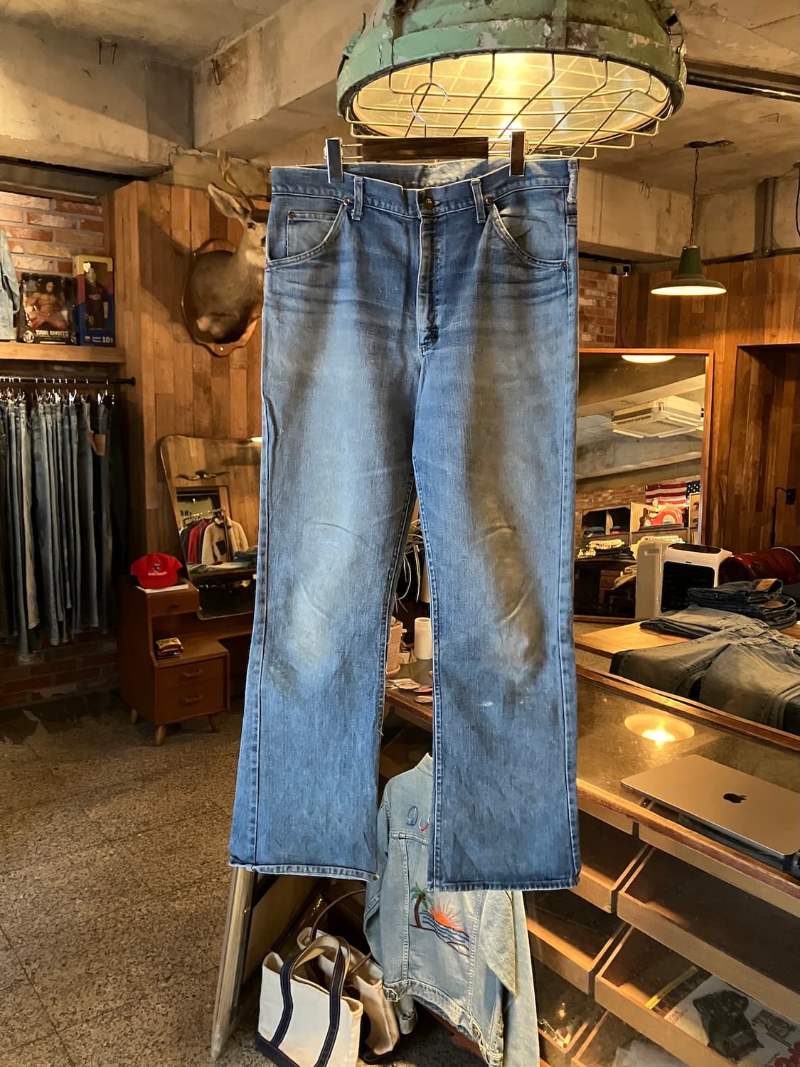 80s USA 빈티지 LEE 리 라이더스 부츠컷 데님 팬츠 상품이미지1