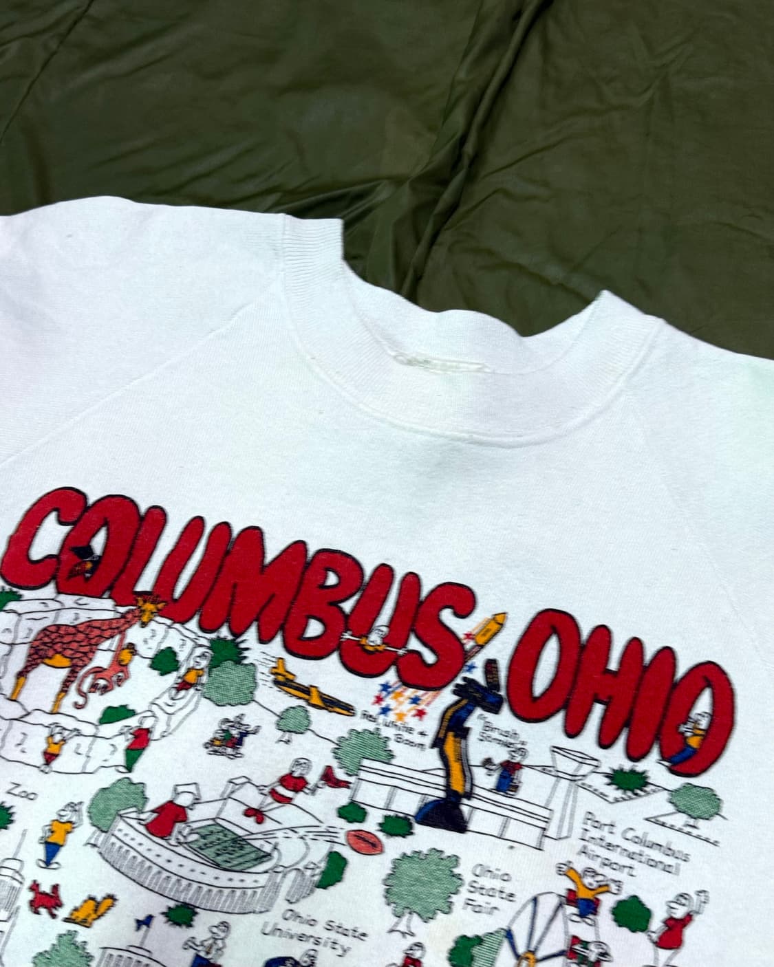 90's 프룻오브더룸 콜럼버스 오하이오 스웻셔츠 L 상품이미지2
