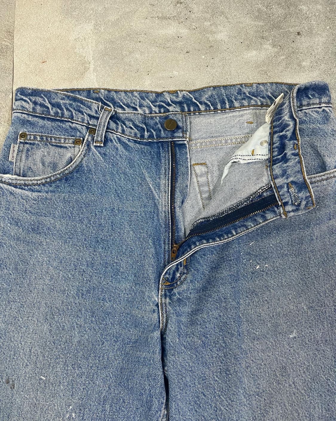 (33) 90s USA 칼하트 데님 워크팬츠 상품이미지5