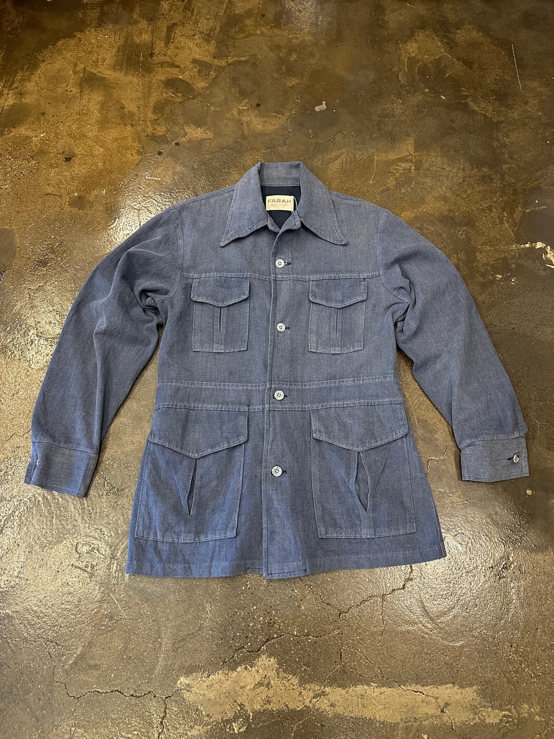 70s FARAH made in USA 파라 사파리 자켓 L 상품이미지1