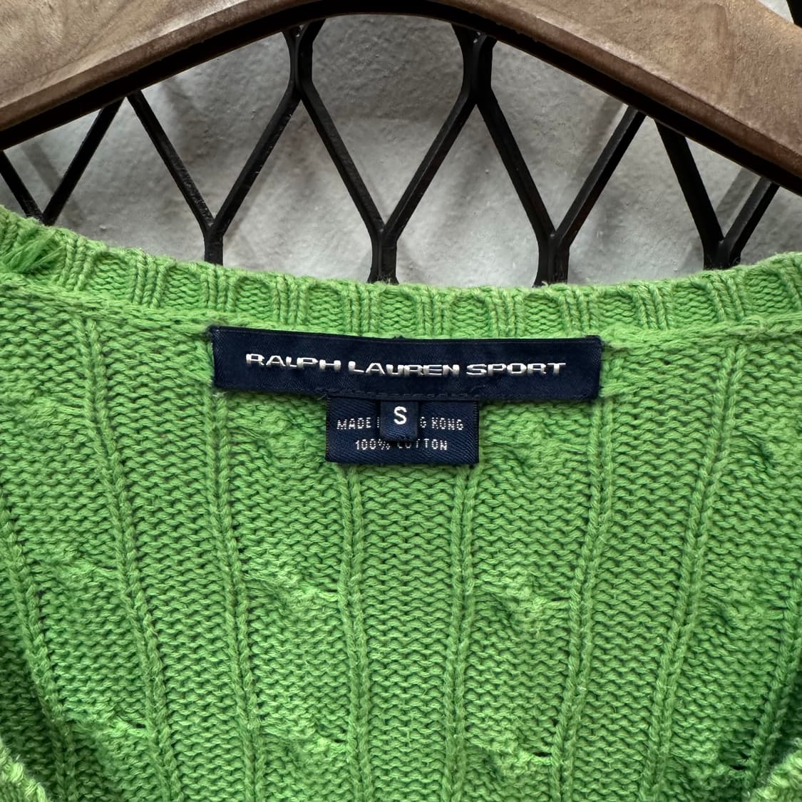 폴로 랄프로렌 케이블 니트 핑크 포니 포인트 라이트그린 상품이미지6