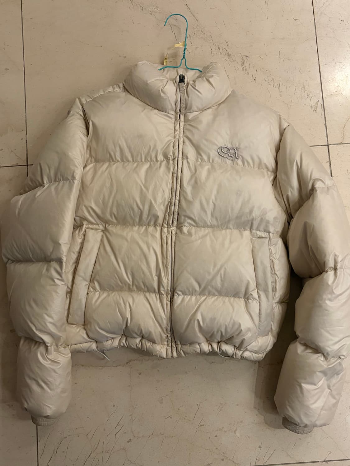 스컬프터 크롭 오리털 푸퍼다운패딩 XS 펄 아이보리 상품이미지3