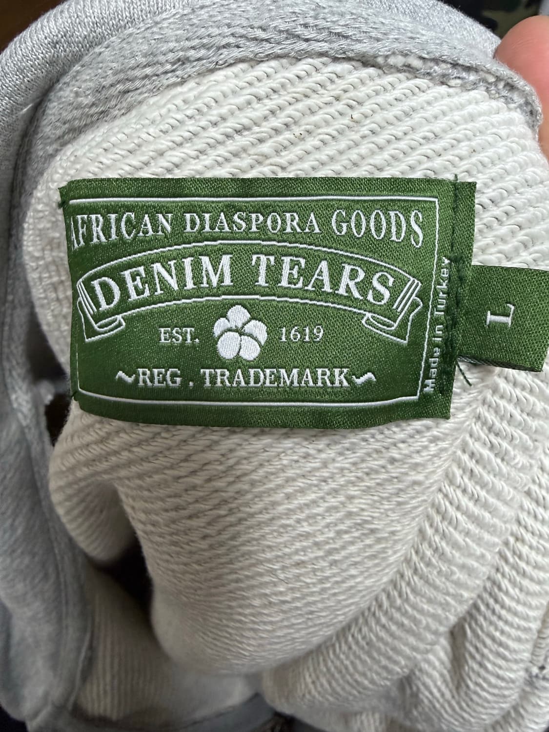 코르테이즈 x 데님티어스 후드집업 그레이 L 상품이미지3