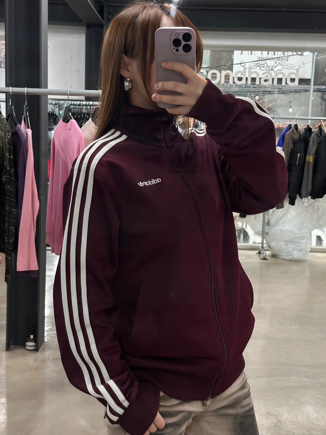 아디다스 베켄바우어 트랙 져지 버건디 상품이미지1