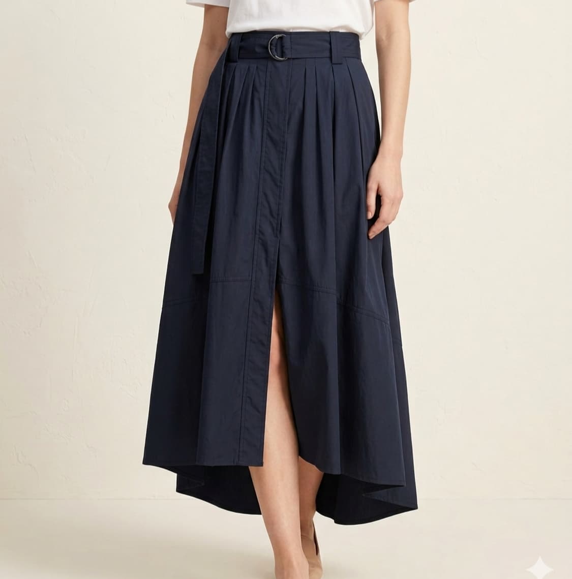 [26]시스템 벨티드 플레어 롱 스커트 상품이미지1