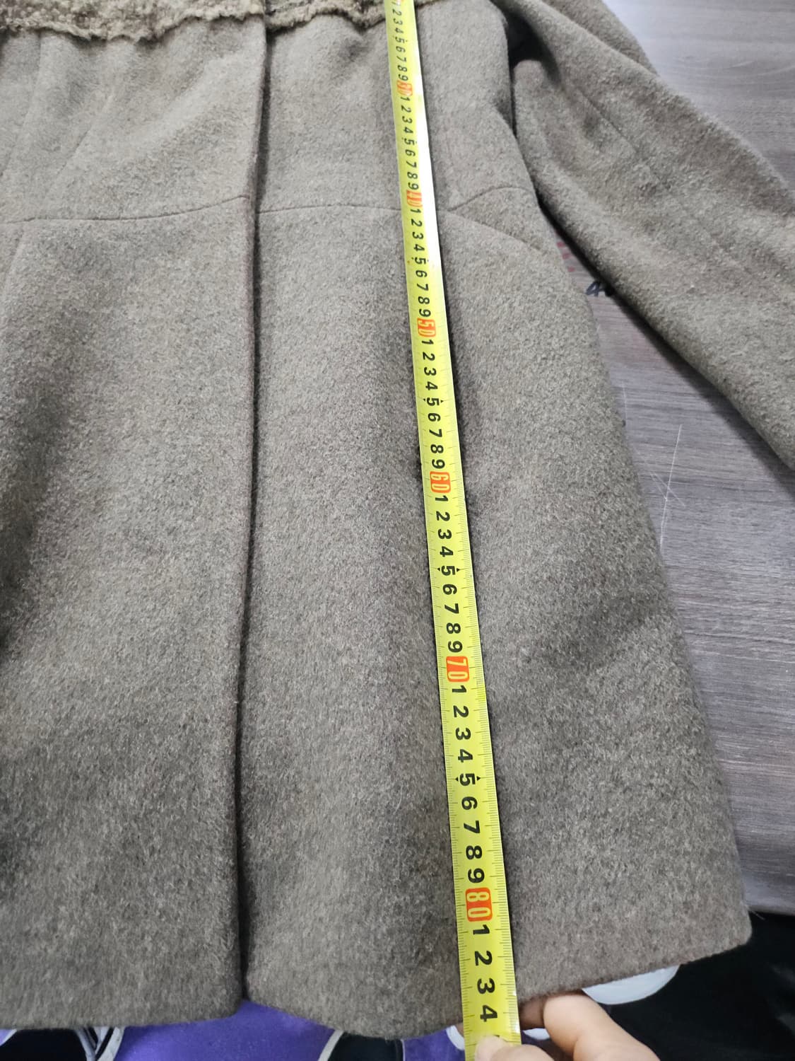 EnC 톤다운 브라운 플라워 울 코트  S 상품이미지7