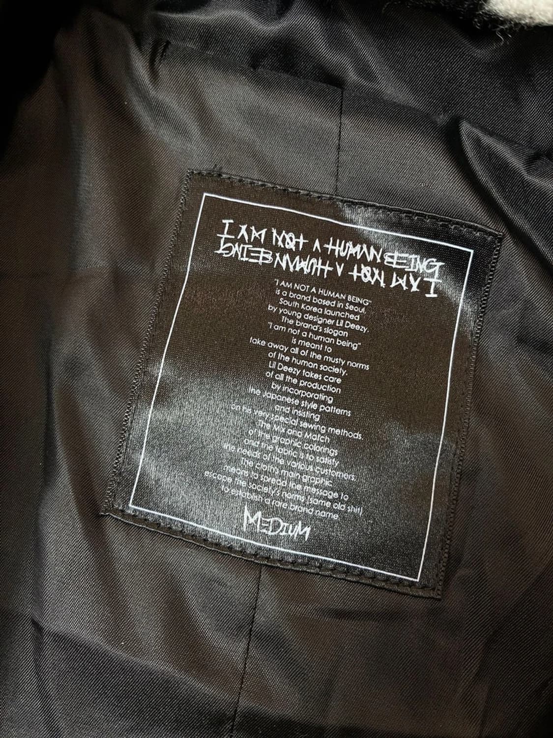 아이앰낫휴먼비잉 17FW 패치 워크 더플 코트 PN6940 상품이미지8