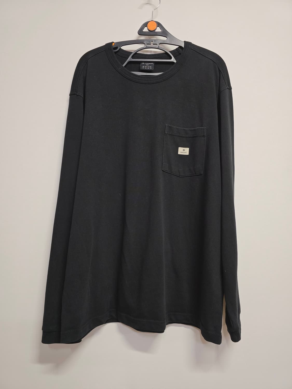 스노우피크 포켓 블랙 긴팔 티셔츠110 상품이미지1