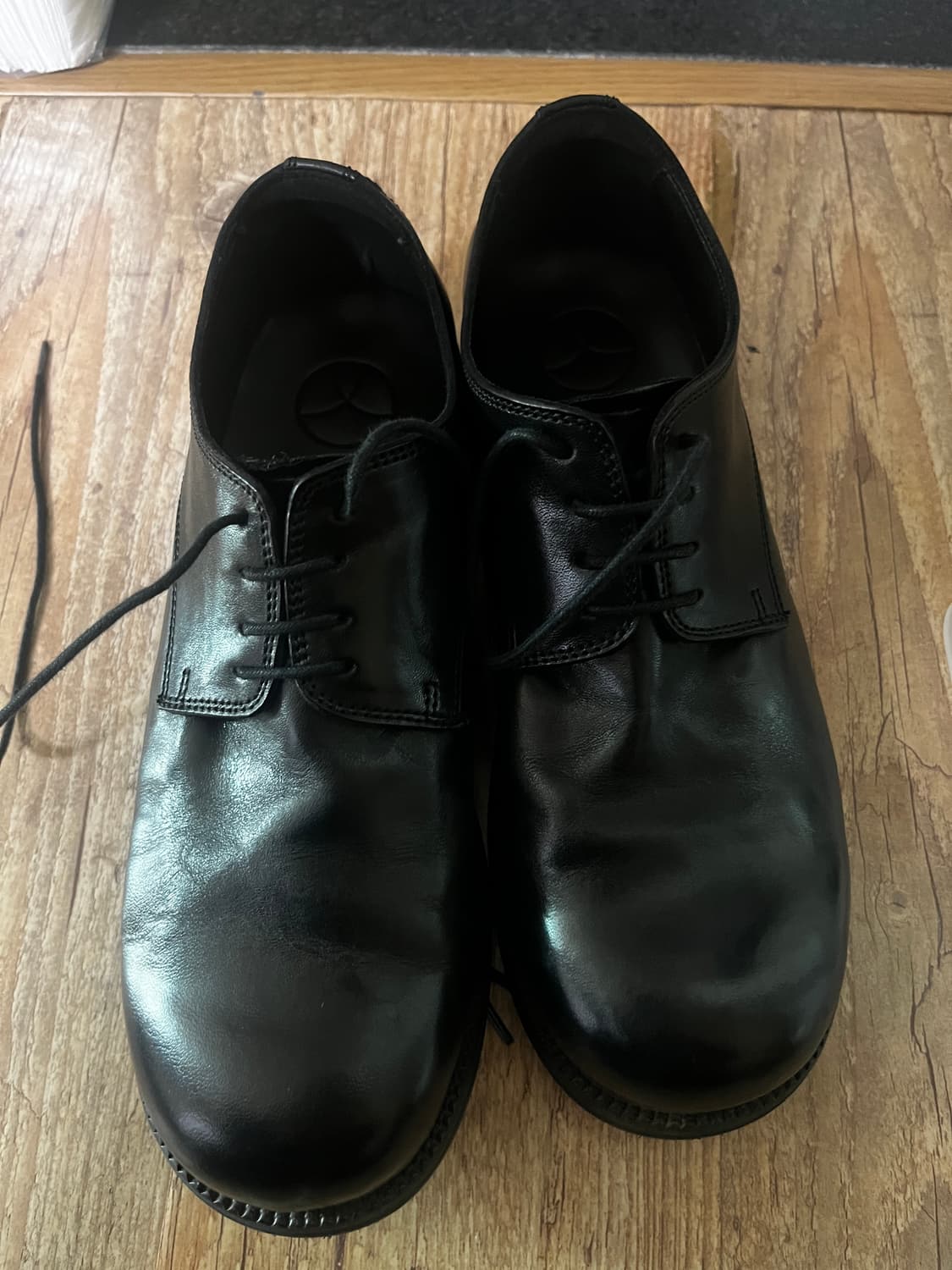 야세 우든 더비 슈즈 홀스하이드 블랙 상품이미지1