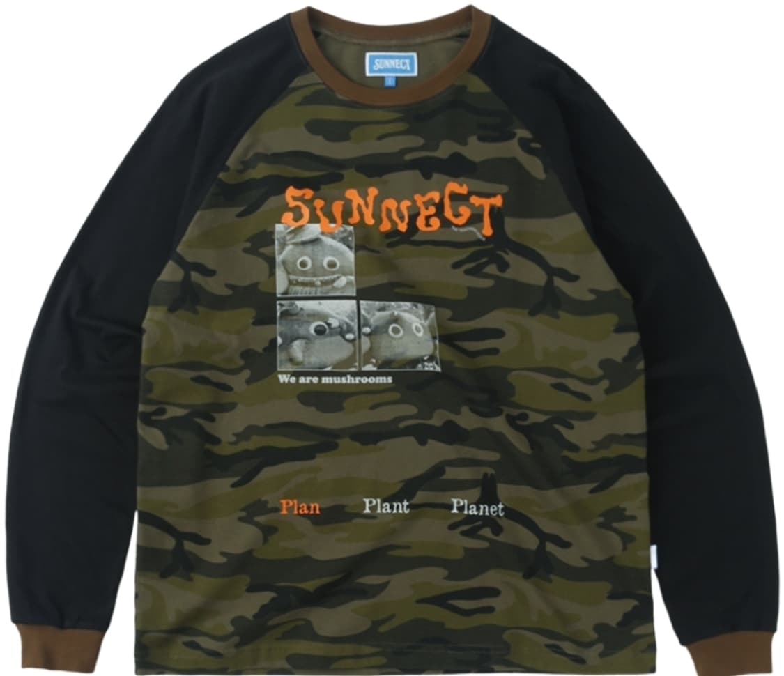 써넥트 W.A.M. 래글런 롱슬리브 티셔츠 카모 1사이즈 상품이미지1