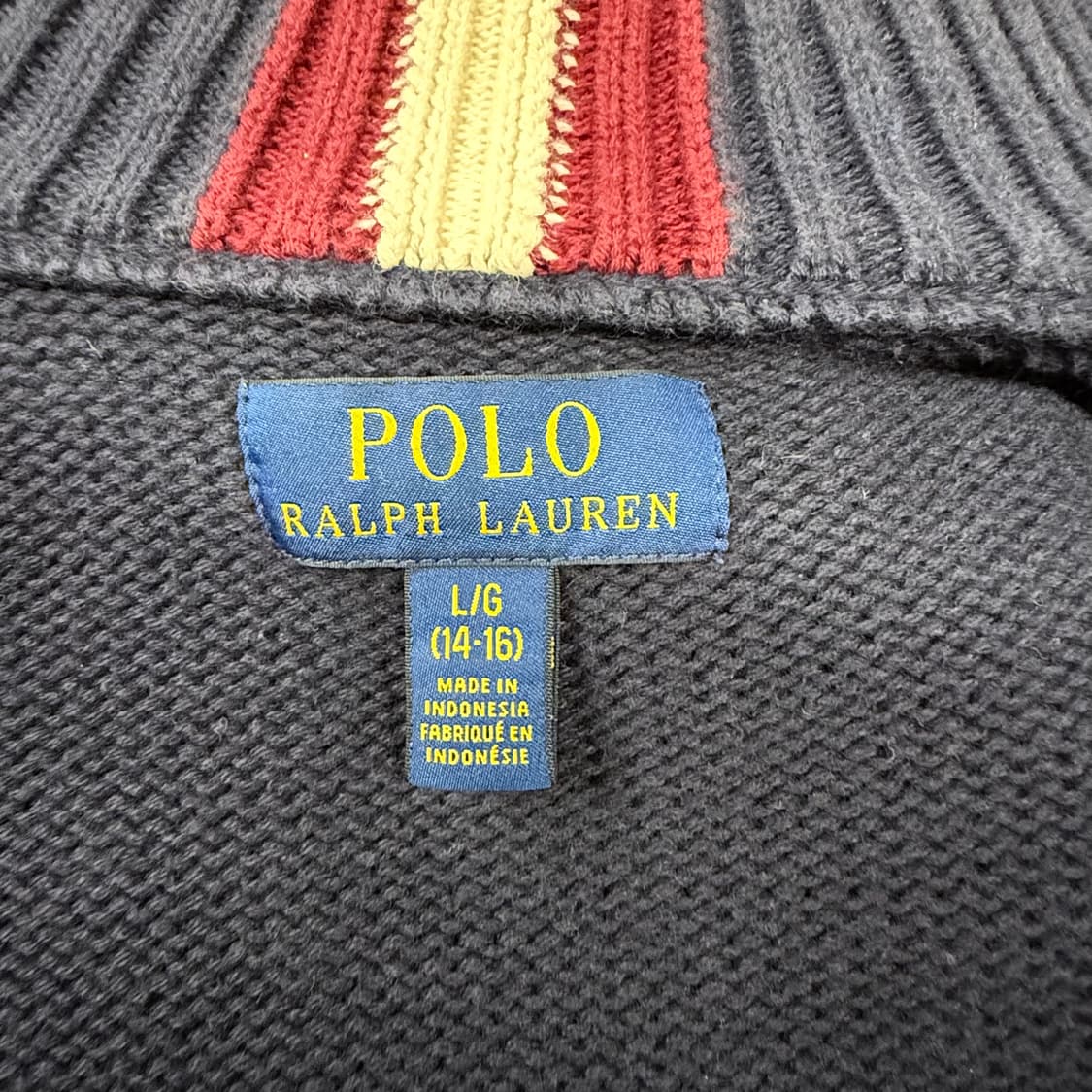 폴로 랄프로렌 네이비 니트 집업  상품이미지5