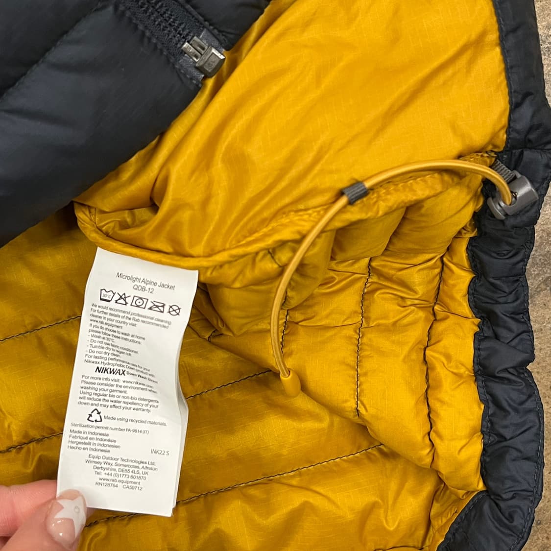 [정품/XL] Rab 랩 블랙 패딩 자켓 후드 b18 상품이미지6