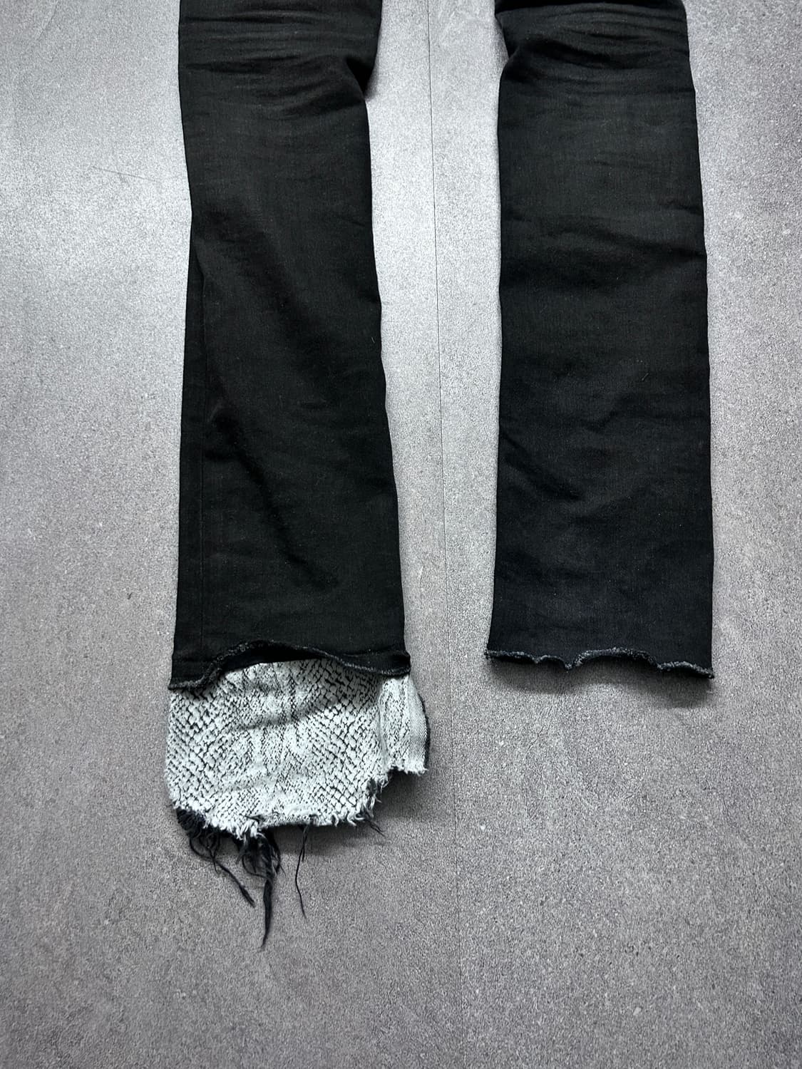 Fagassent 디스트레스드 레이어드 데님 팬츠 상품이미지8