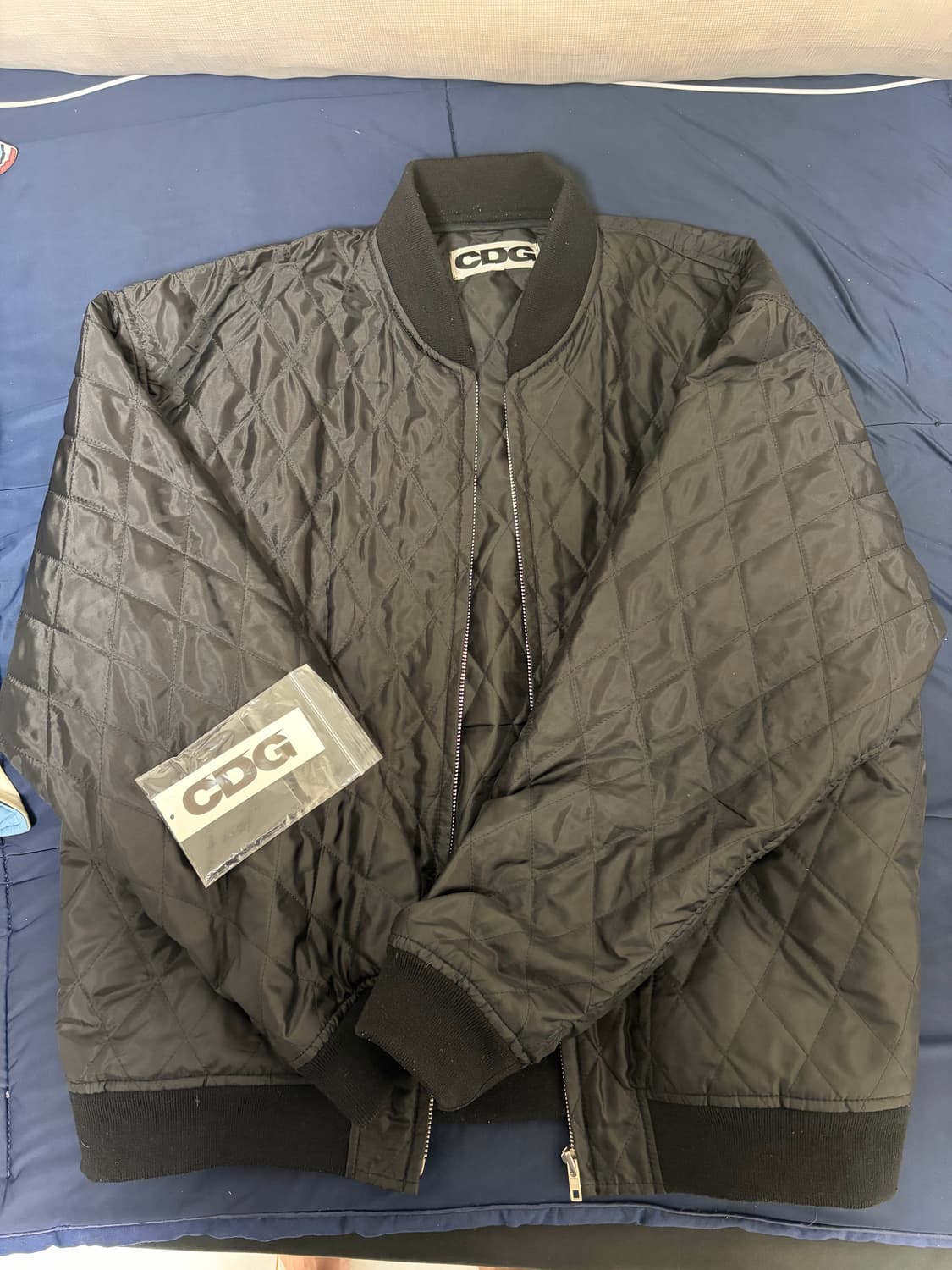 꼼데가르송 cdg 스태프 퀼팅 블루종 자켓 2xl 상품이미지2