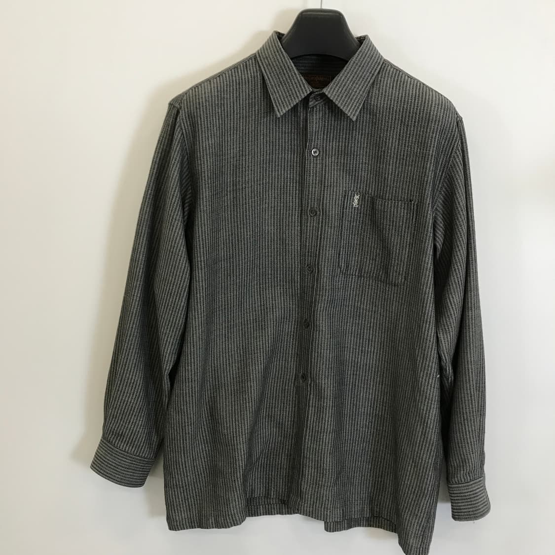 YSL 입생로랑 자수로고 울혼방셔츠 [XL] 상품이미지1