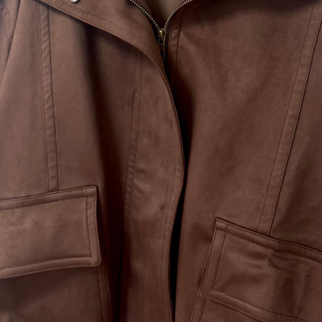 모노하 스웨이드 자켓 다크브라운 상품이미지5