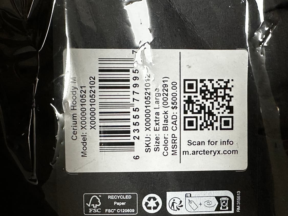 아크테릭스 세륨 XL 새상품 상품이미지2