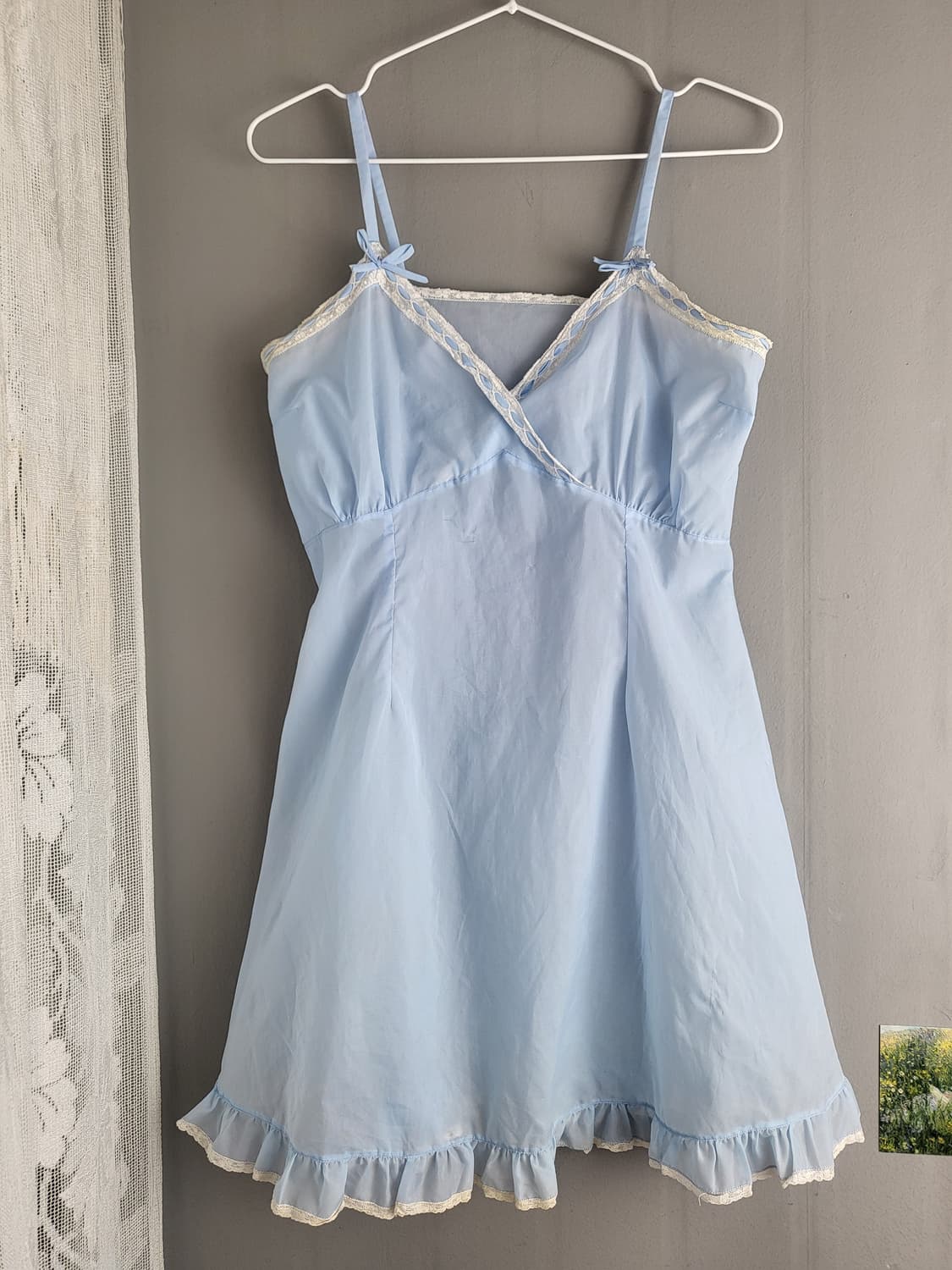 빈티지 베이비 블루 슬립 원피스 상품이미지1