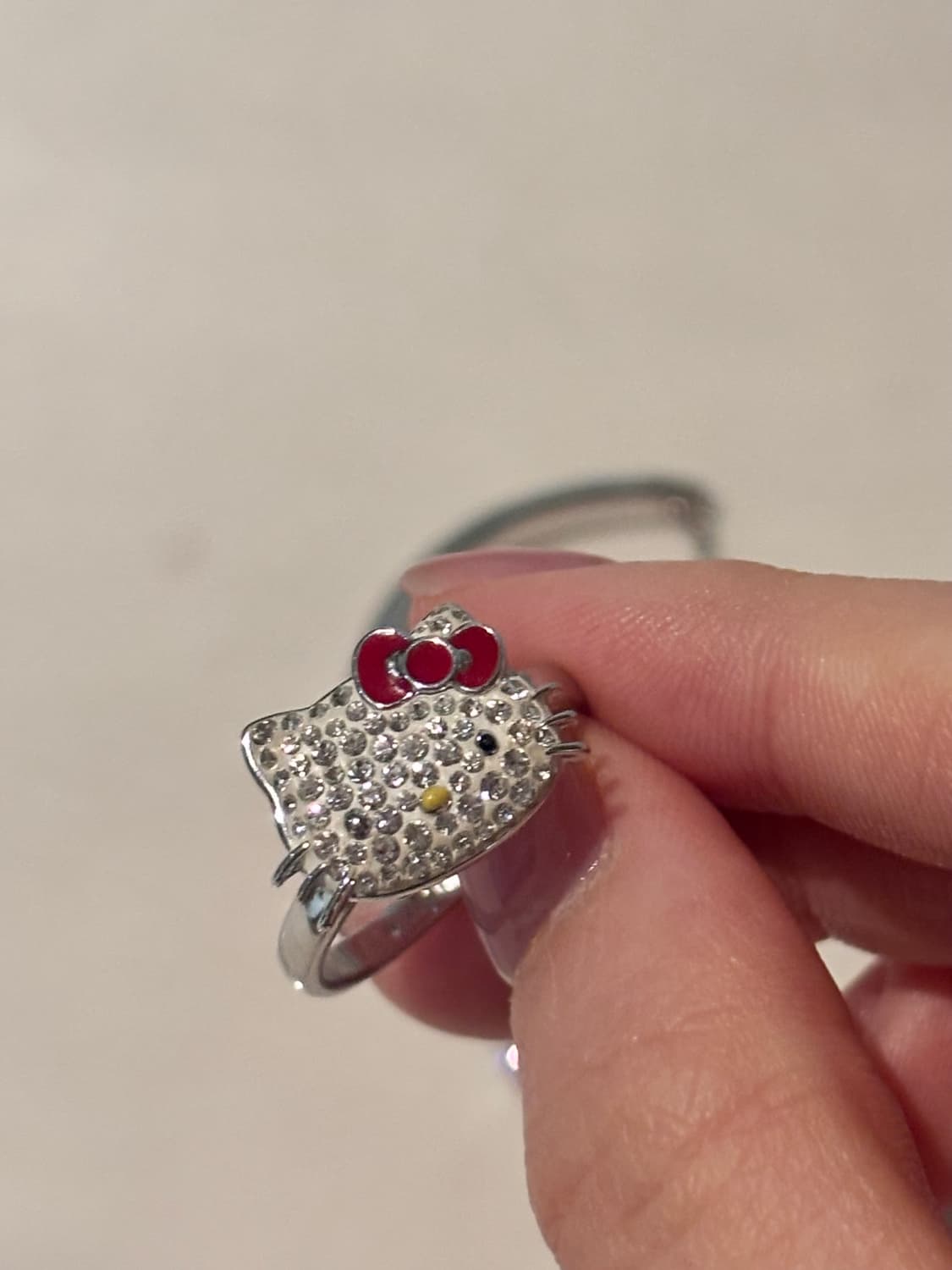 스와로브스키 정품 헬로키티 뱅글팔찌+반지 상품이미지4