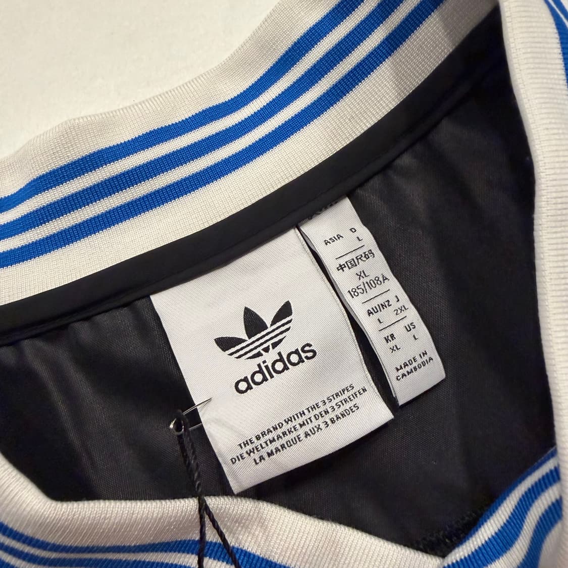 [XL] 아디다스 블랙/화이트/블루 메쉬 반팔티 B229 상품이미지5