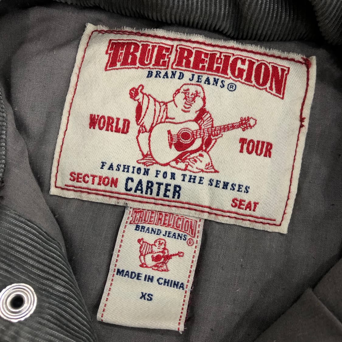 XS 트루릴리전 코듀로이 패딩 조끼 베스트 Y2K 상품이미지5