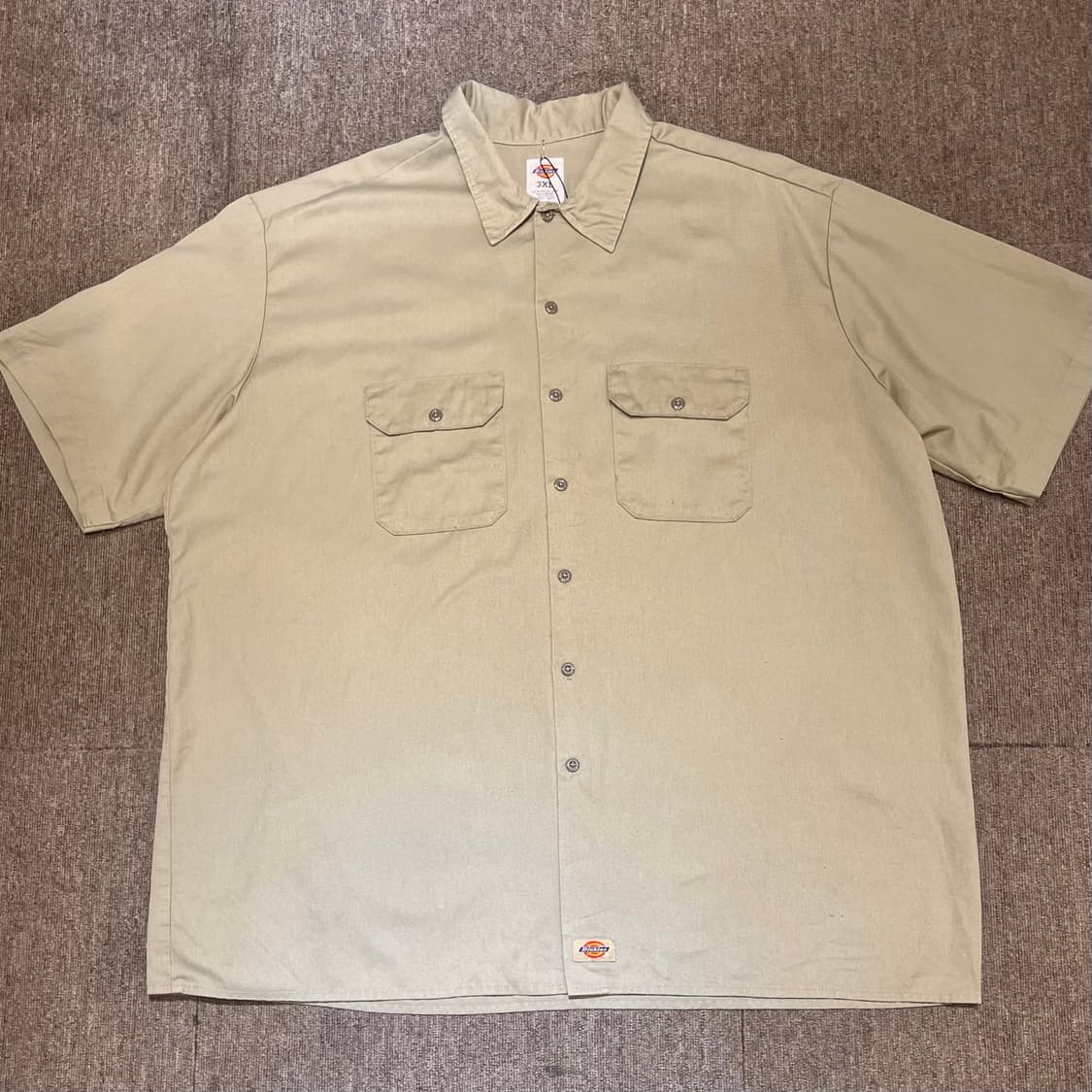 (3XL) Dickies 디키즈 반팔 워크 셔츠 베이지 상품이미지3