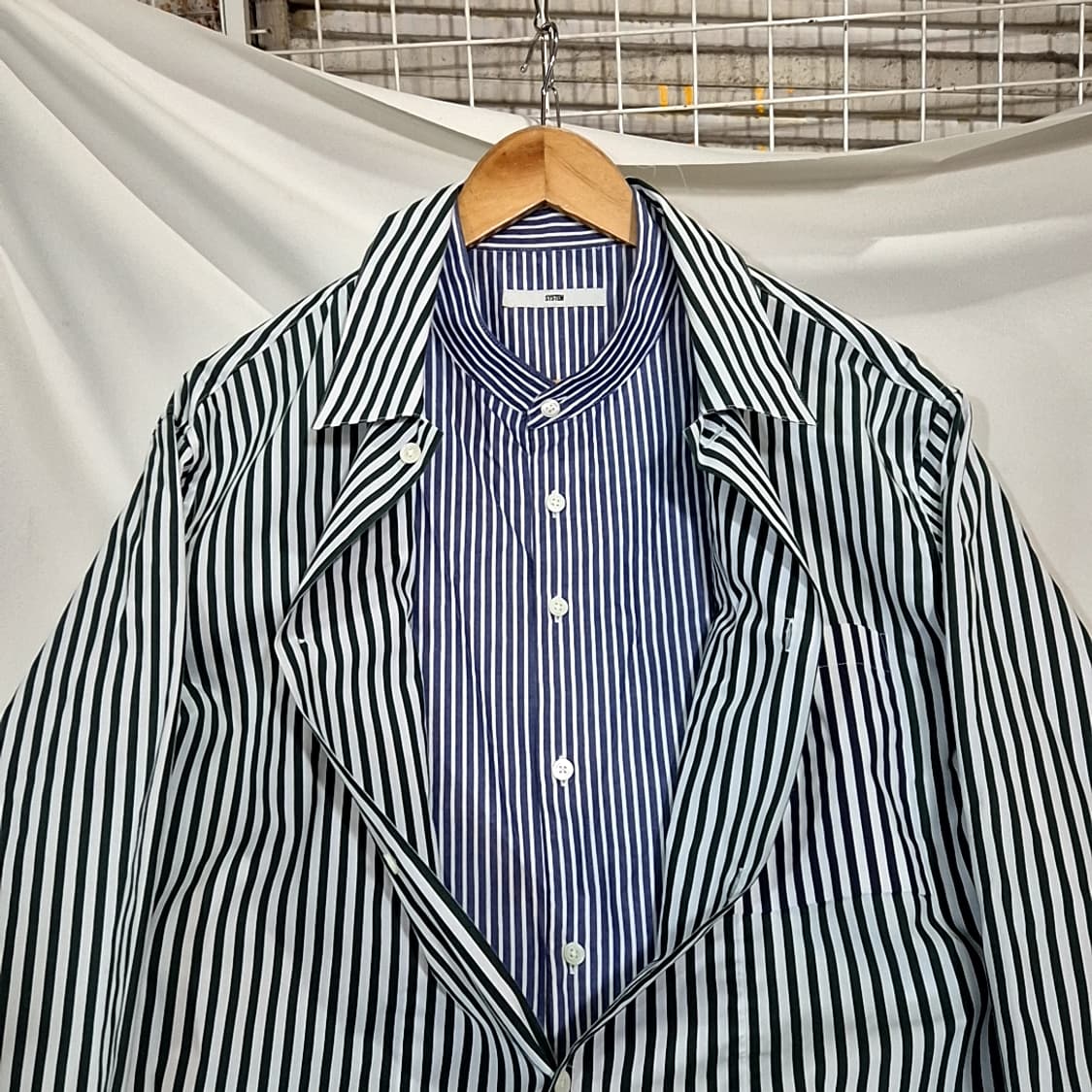 System 시스템 레이어드 스트라이프 셔츠 상품이미지4