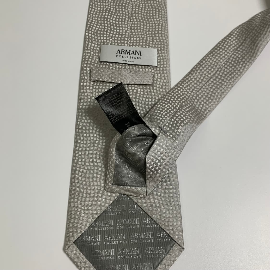 알마니(ARMANI) 명품 클래식넥타이 화이트 신형 A+등급 상품이미지8