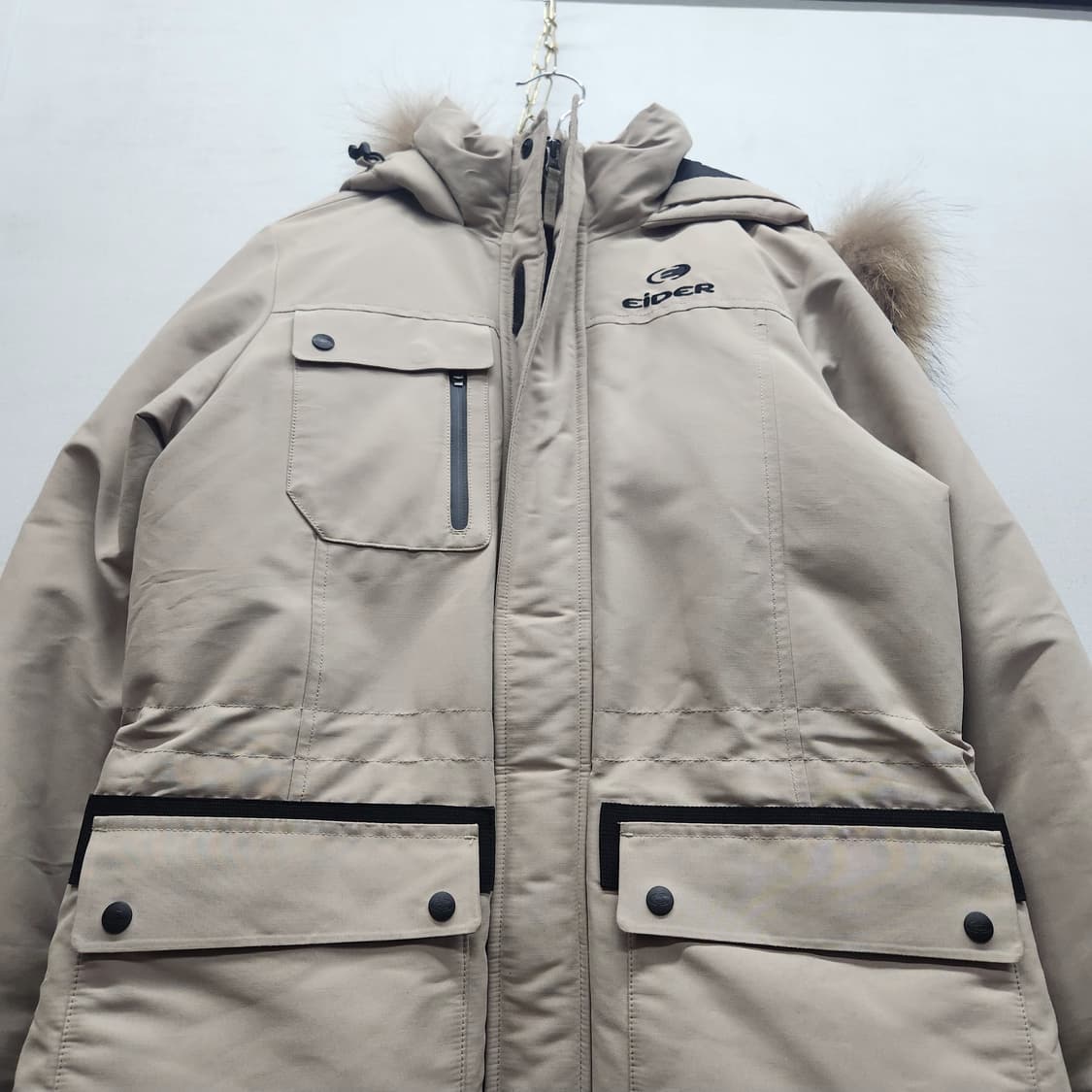 아이더 스텔라 덕다운 라쿤털 후드 패딩 S(M) 상품이미지2