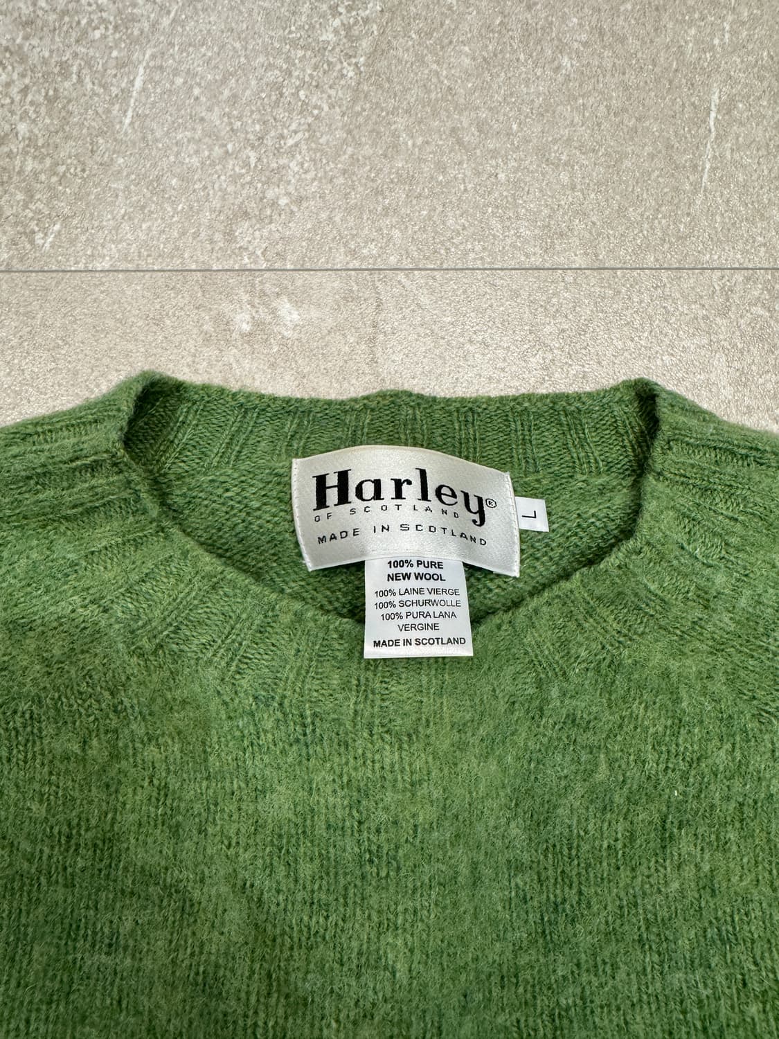 할리오브스코틀랜드 쉐기독 니트 L 그린 상품이미지1