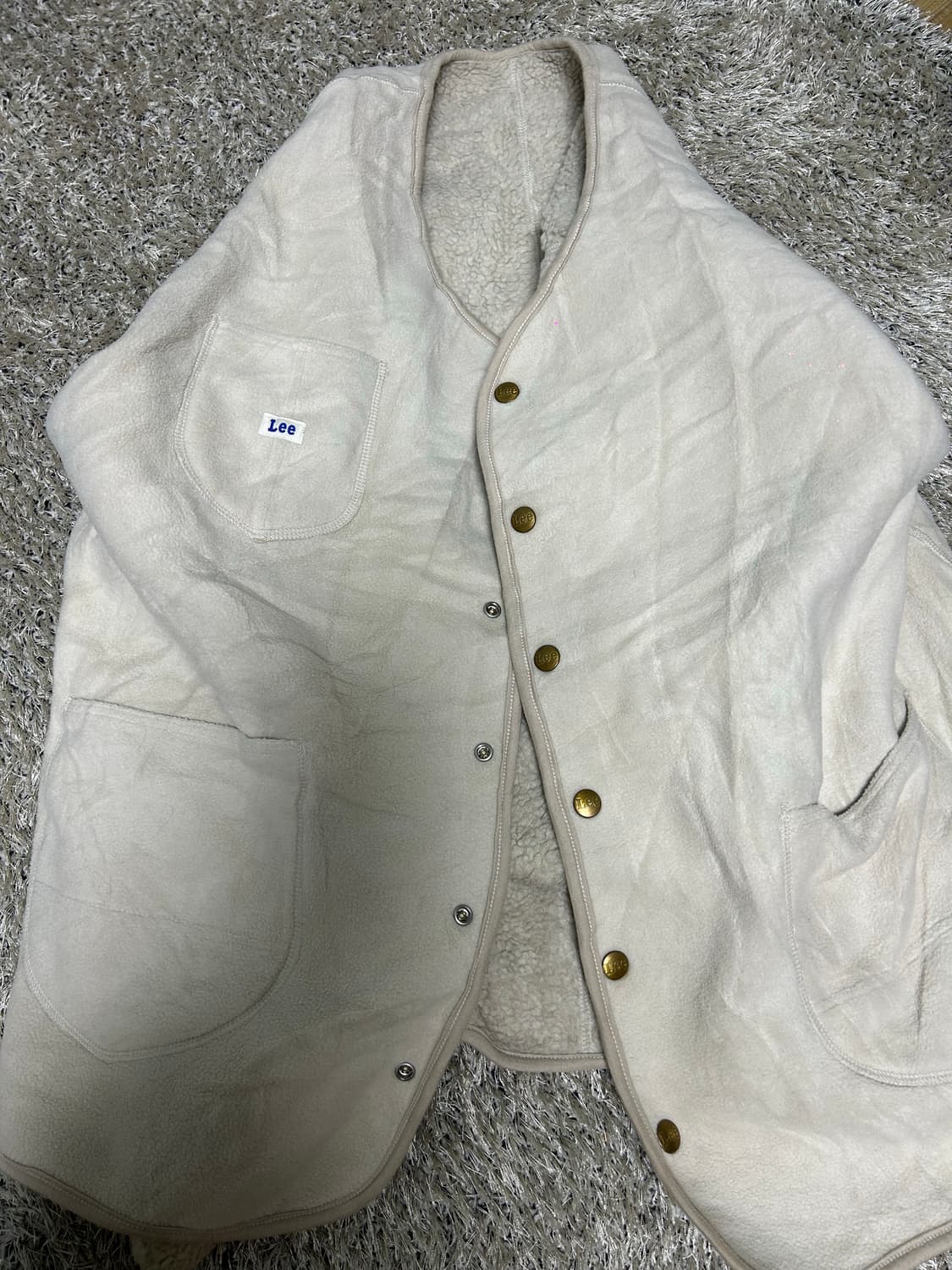 일본판 LEE 리버서블 후리스가디건 사이즈 110 상품이미지6