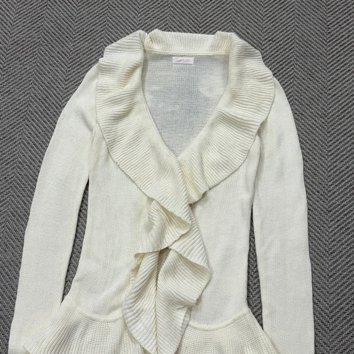 리즈리사 프릴 카라 니트 가디건 v2170 상품이미지3