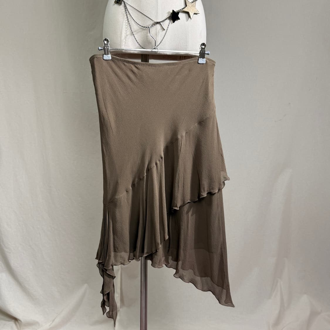 Studio M 실크 100% 러플 레이어드 스커트 상품이미지4