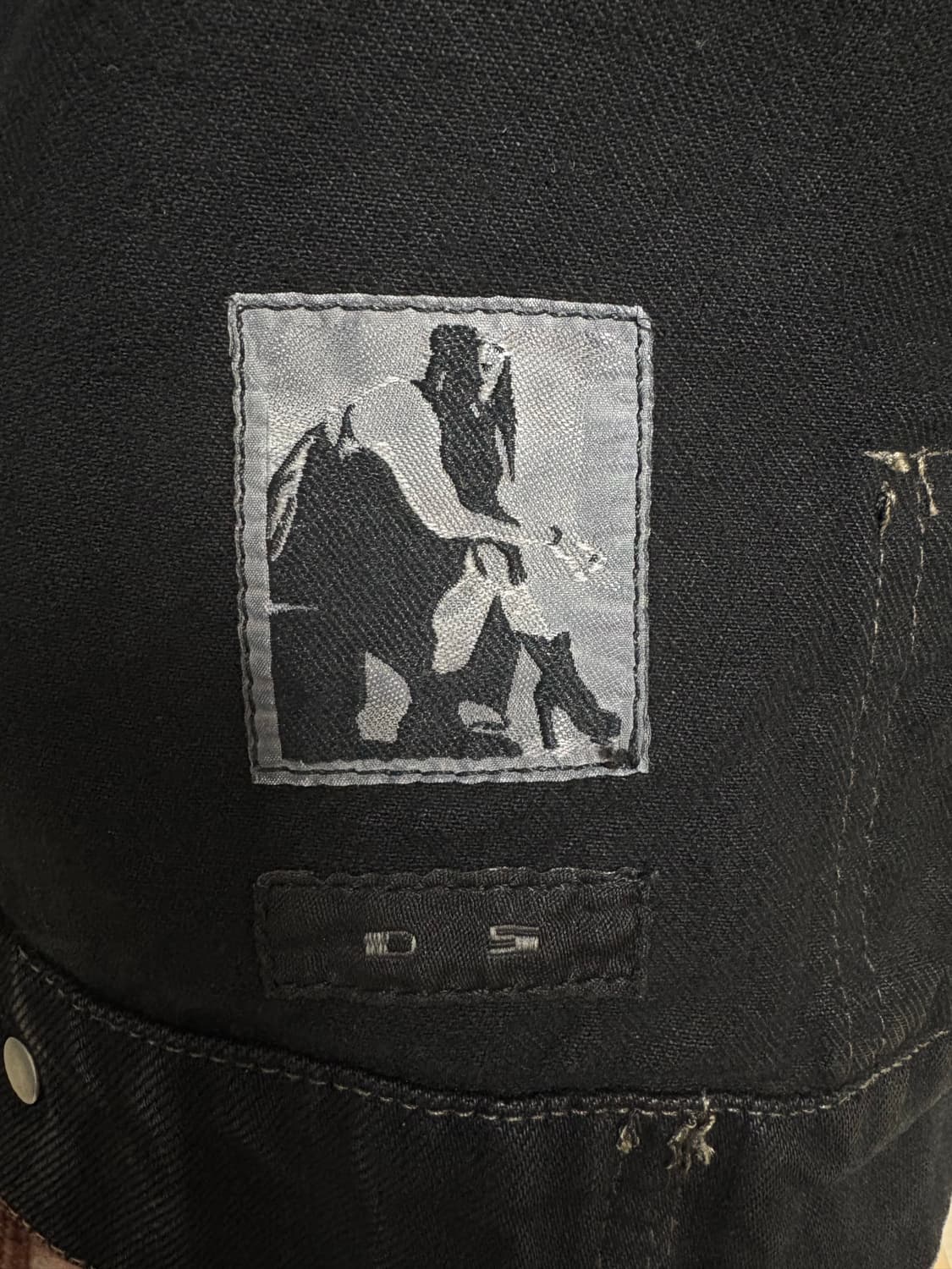 릭오웬스 슬레이브 데님자켓 블랙 xs 상품이미지6