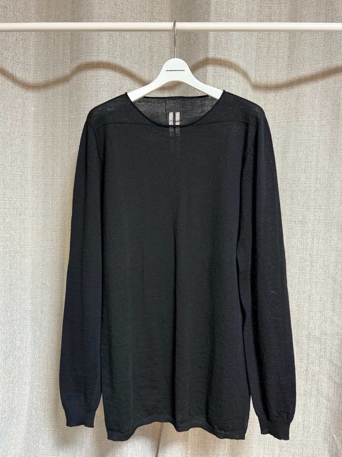 [XL] 릭오웬스 24SS LIDO 라운드넥 스웨터 블랙 상품이미지1
