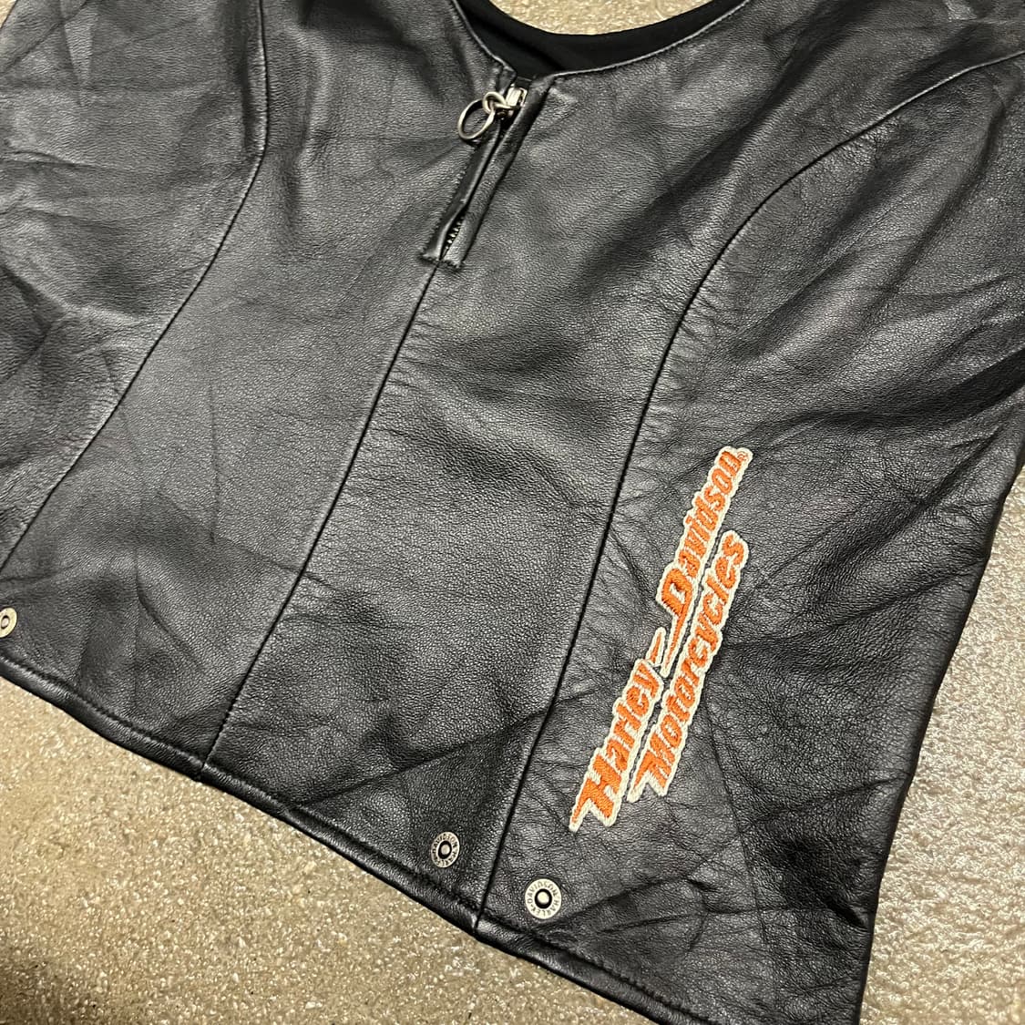 할리데이비슨 레더 탱크 탑 (XS) 상품이미지2