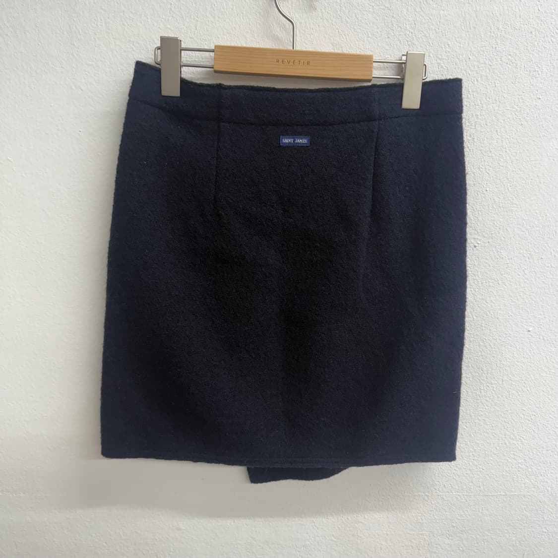 세인트제임스 미니 로고 울 네이비 미니 스커트 xxs 상품이미지1