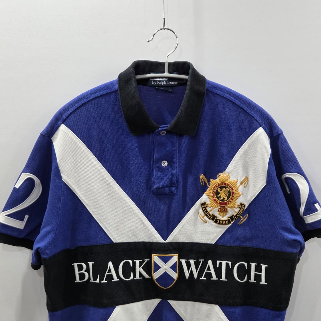 폴로랄프로렌 피케 카라 블랙와치 반팔티 M  상품이미지2