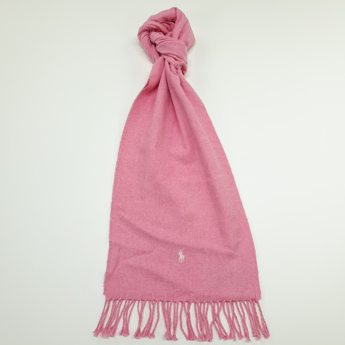 MX181 폴로 랄프로렌 핑크 프랑스 코튼 목도리 머플러 상품이미지1